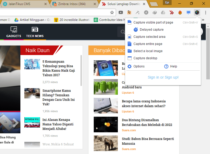 Cara Screenshot Panjang Halaman Web Di Komputer 2
