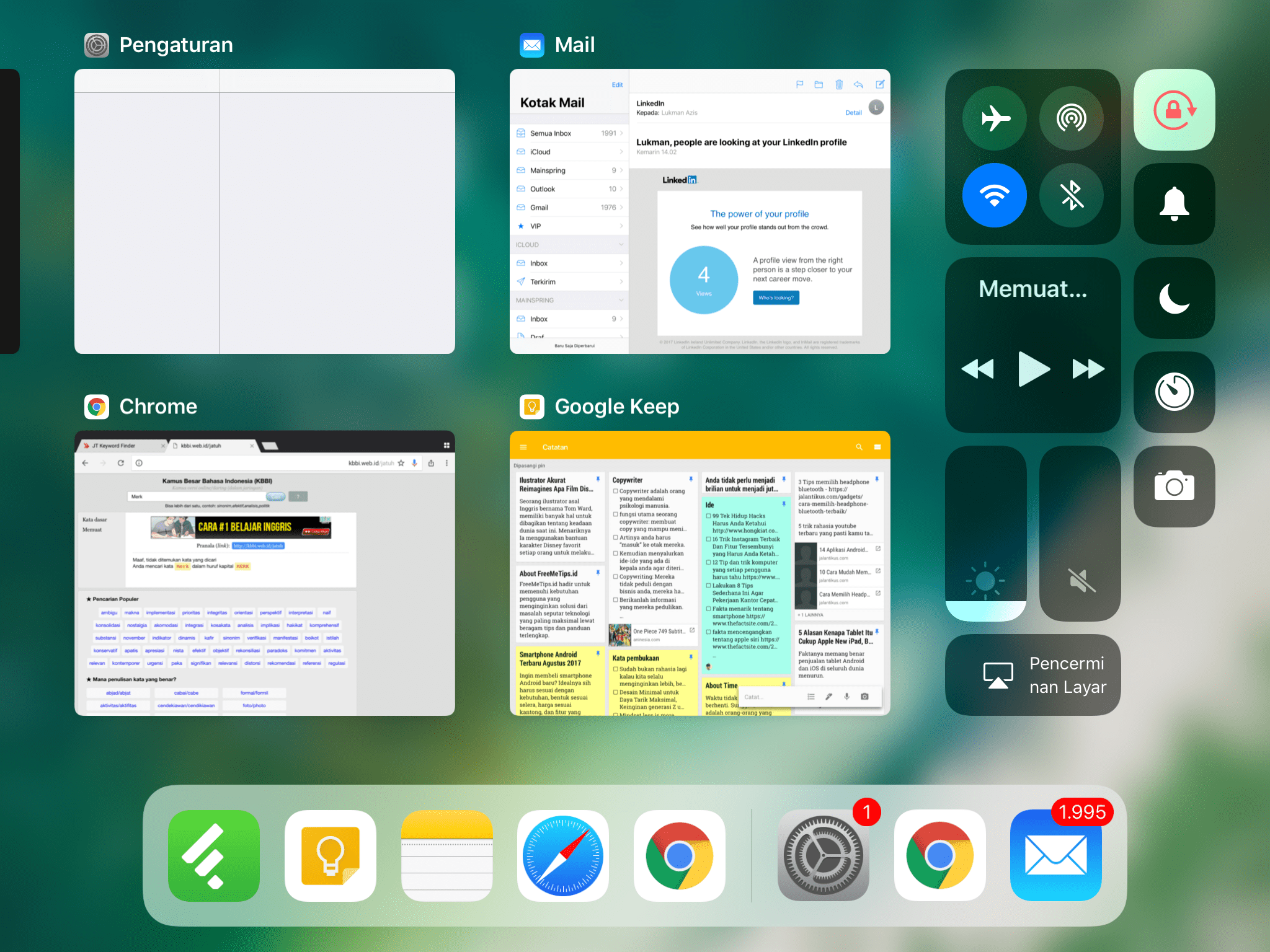 Tampilan Ios 11