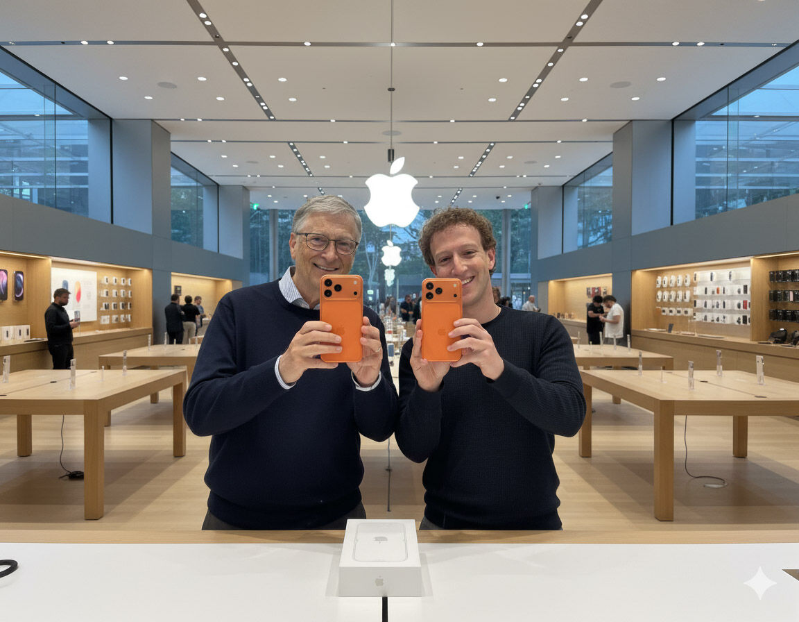 Prompt Gemini Ai Mirror Selfie Iphone 17 Pro Max Bill Gates Mark Zuckerberg A0fd9