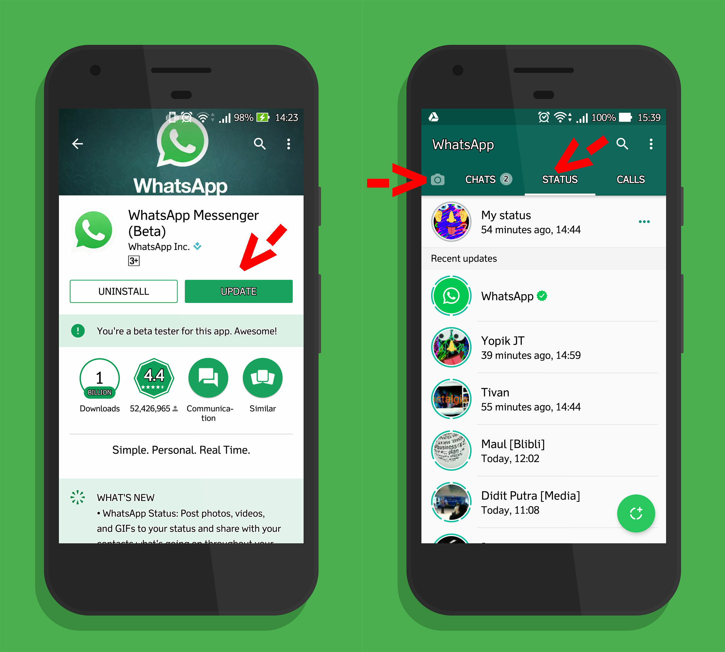 Begini Cara Membuat Status di WhatsApp Dengan Mudah