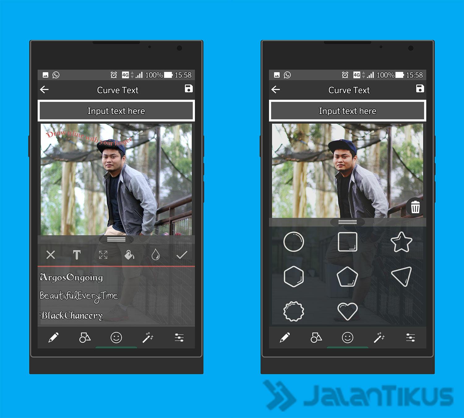 Aplikasi Android Paling Seru Curve Text On Photo
