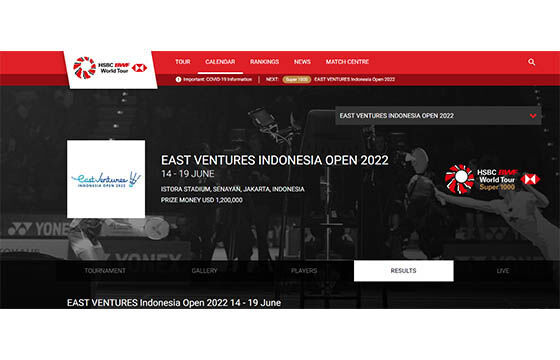 BWF Live Score 552e3