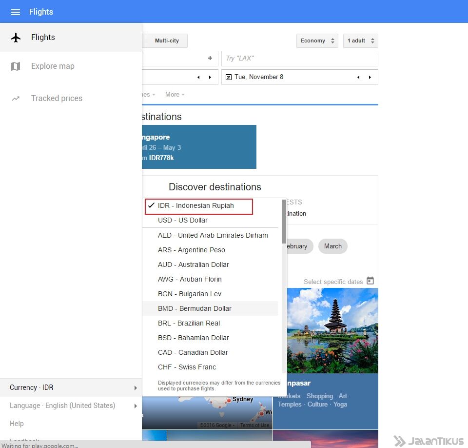Google Flights Untuk Cari Tiket Pesawat Murah 2