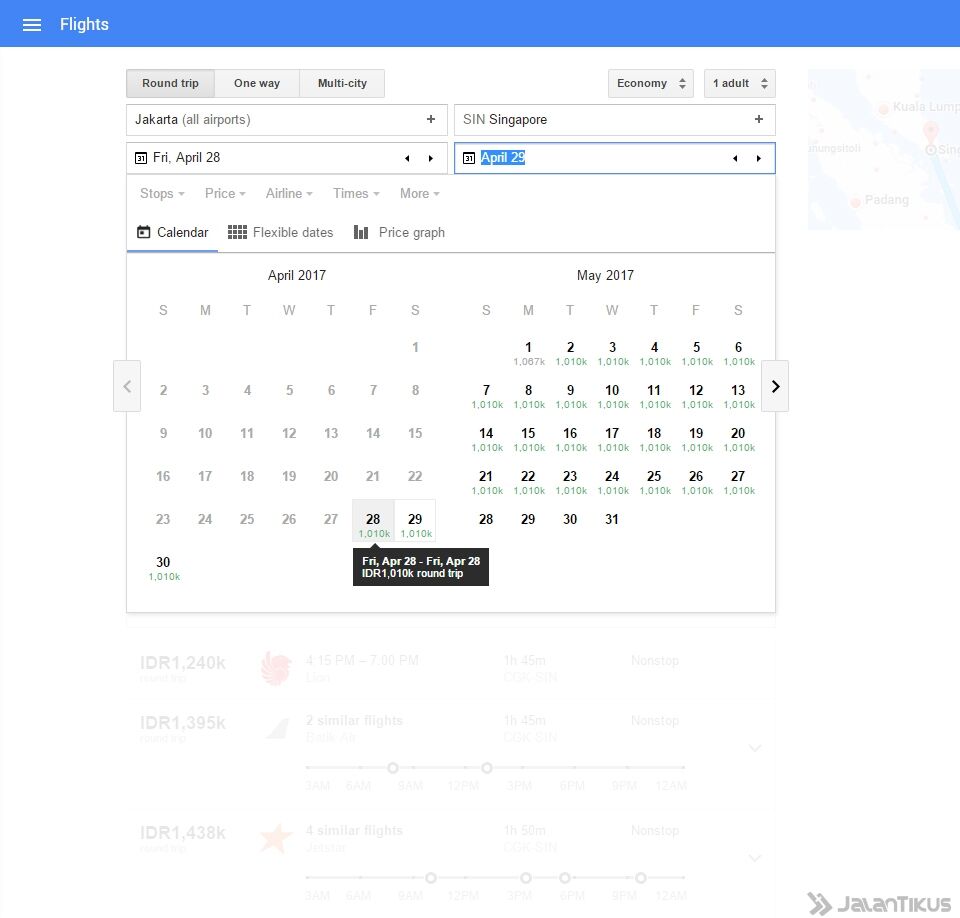 Google Flights Untuk Cari Tiket Pesawat Murah 3