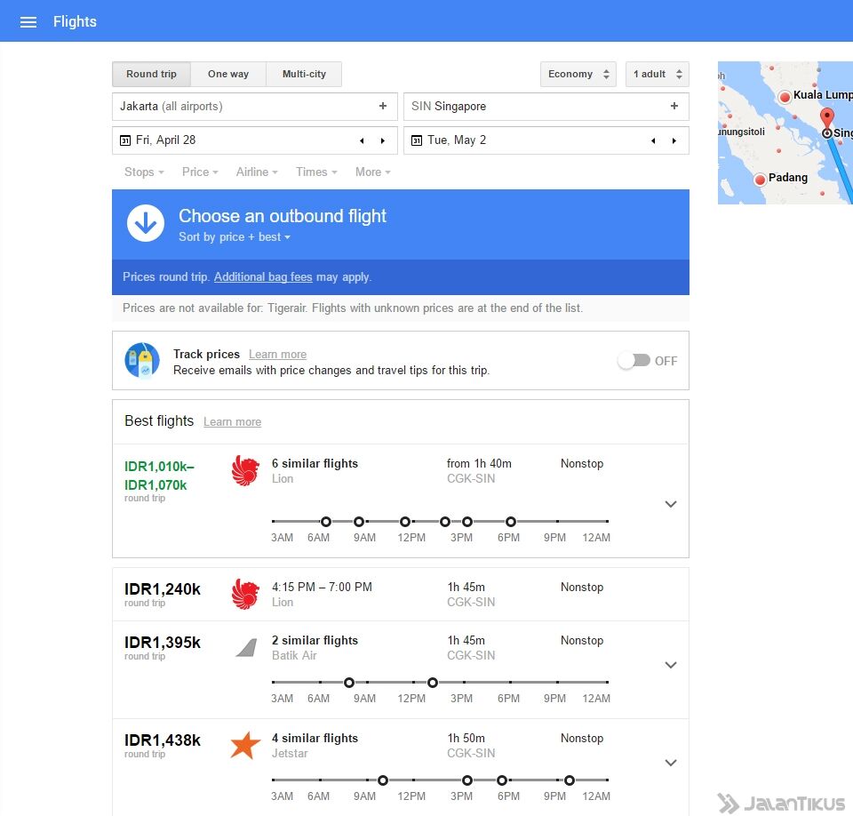 Google Flights Untuk Cari Tiket Pesawat Murah 4